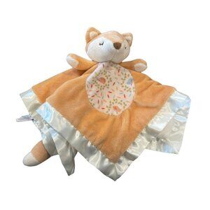 Douglas Baby Fox Lovey Security Blanket Woodland Mushrooms Lovie Orange Plush